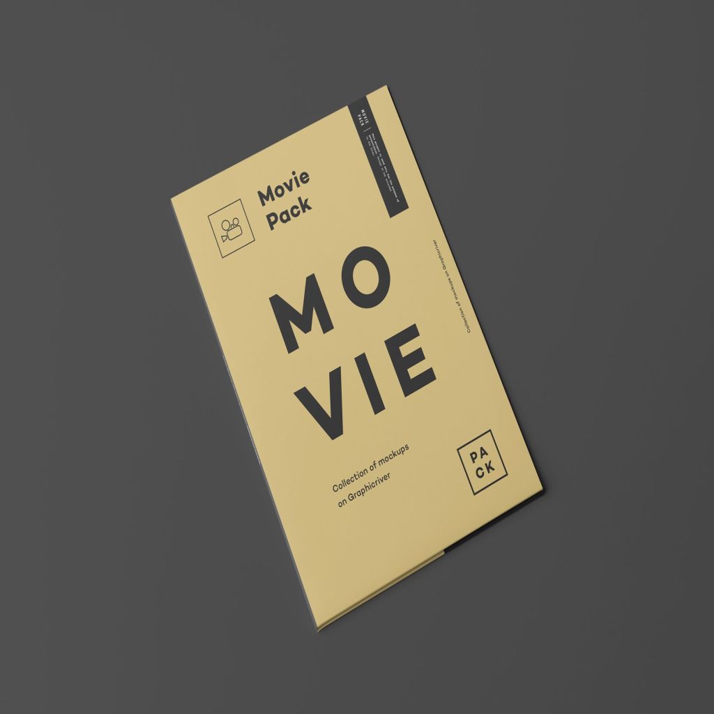 dvd电影光盘外包装设计样机模板4 movie pack mock-up
