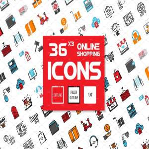 108枚网购主题矢量图标打包下载[EPS, SVG,AI,JPG ]