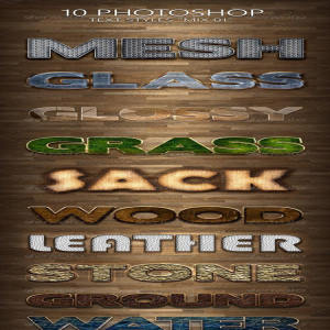 逼真肌理效果的PHOTOSHOP图层样式下载[PSD]