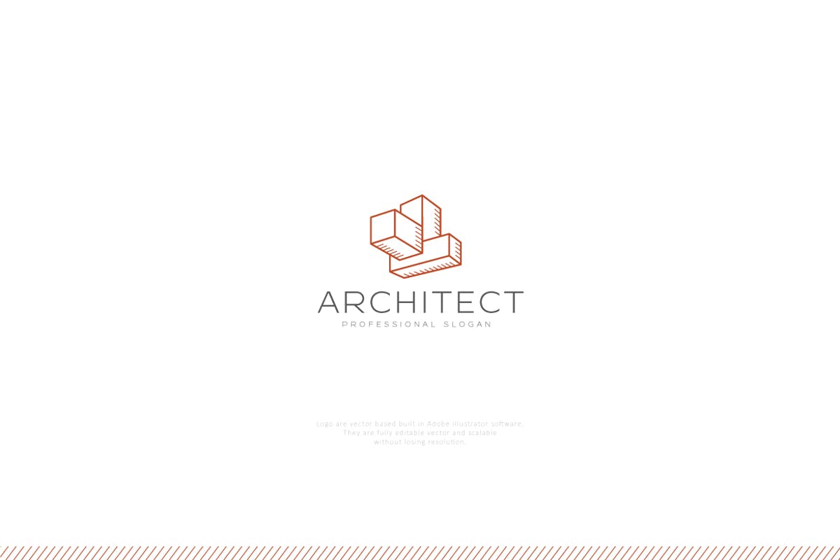 建筑品牌抽象图形Logo设计模板 Architect Structure Logo