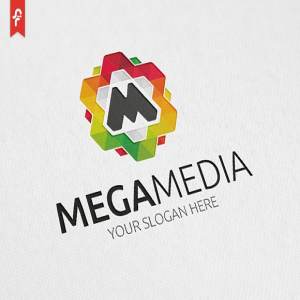 媒体传媒主题Logo模板 Mega Media Logo插图1