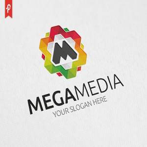 媒体传媒主题Logo模板 Mega Media Logo