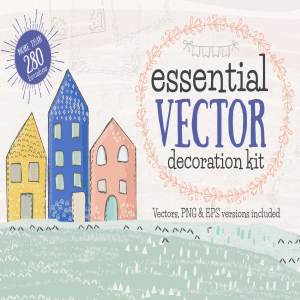 矢量花边装饰AI笔刷套件 Essential Vector Decoration Kit