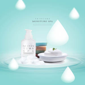 补水保湿护肤品广告海报设计模板