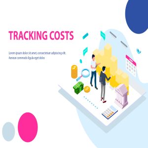 项目成本跟踪控制2.5D概念插画素材 Tracking Costs Isometric Illustration – FV