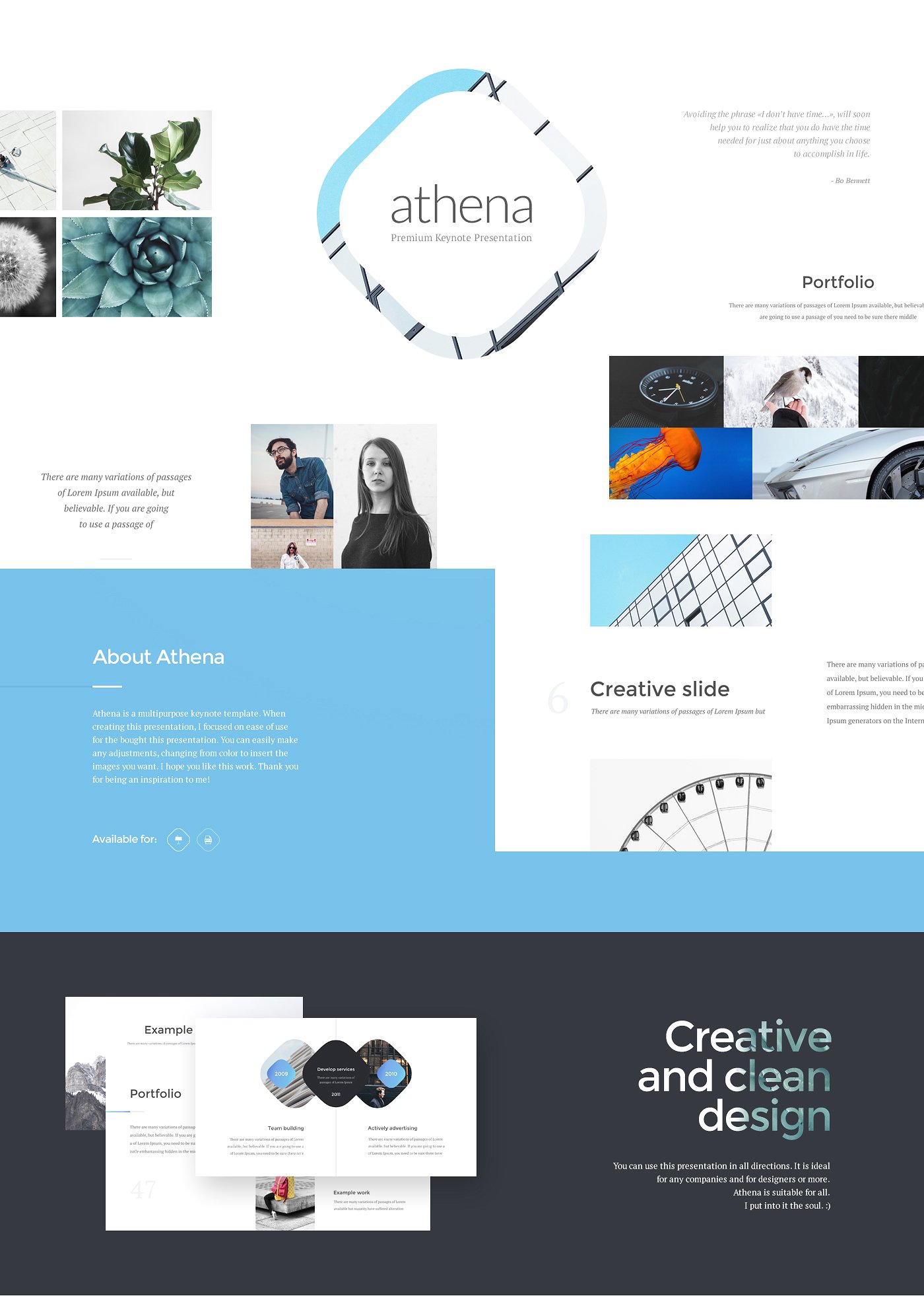企业品牌宣传幻灯片模板 Athena [ keynote & powerpoint]