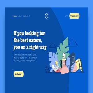 网站着陆页设计野外探索手绘插画素材 Seaching Landing Page Illustrations