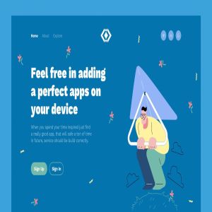 网站着陆页设计滑翔飞行者插画素材 Flying Landing Page Illustrations