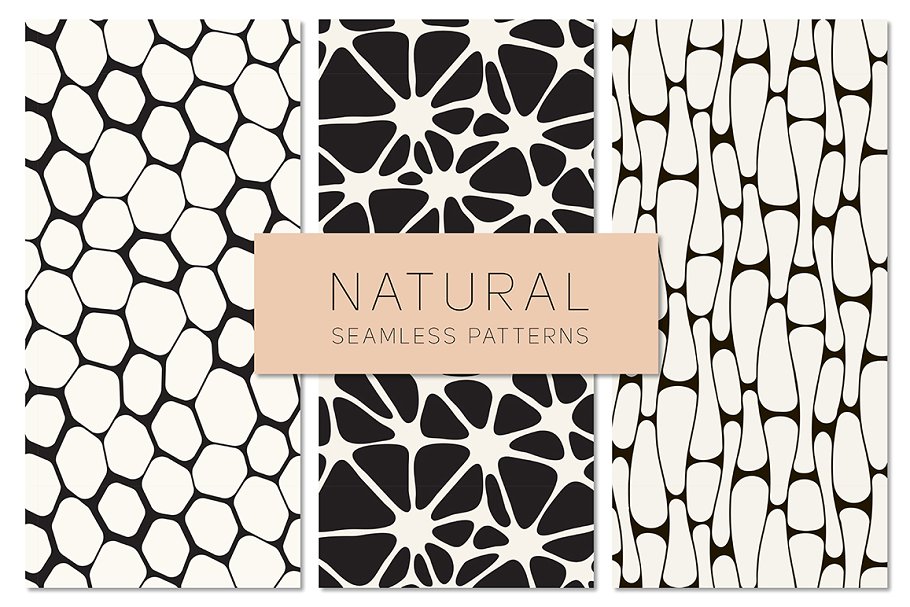 自然规则图案无缝纹理 Natural Seamless Patterns Set 2
