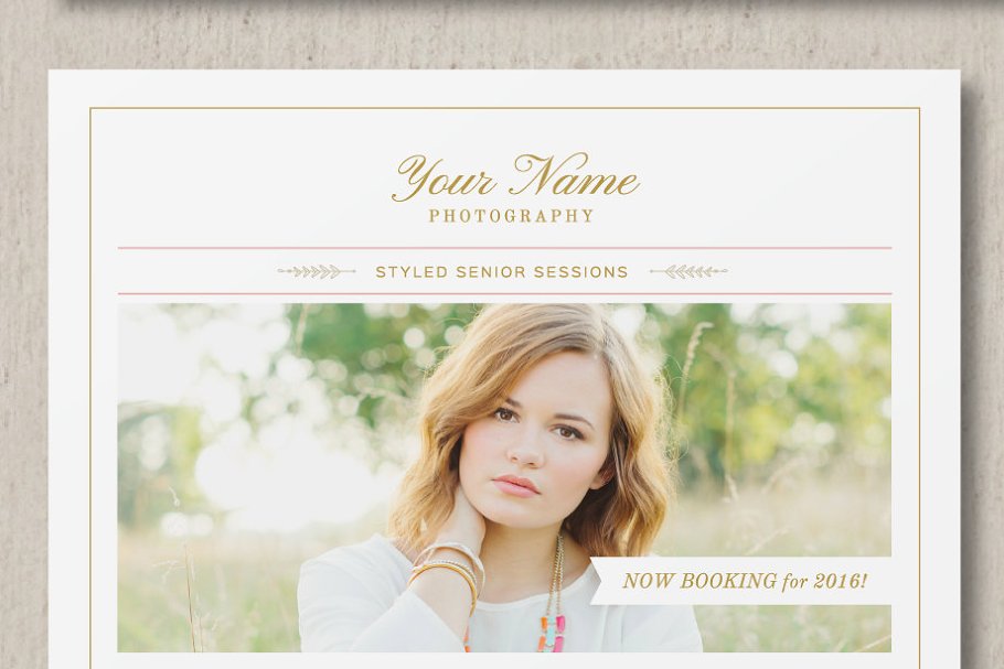 摄影工作室高级迷你展示模板 Senior Mini Session Template