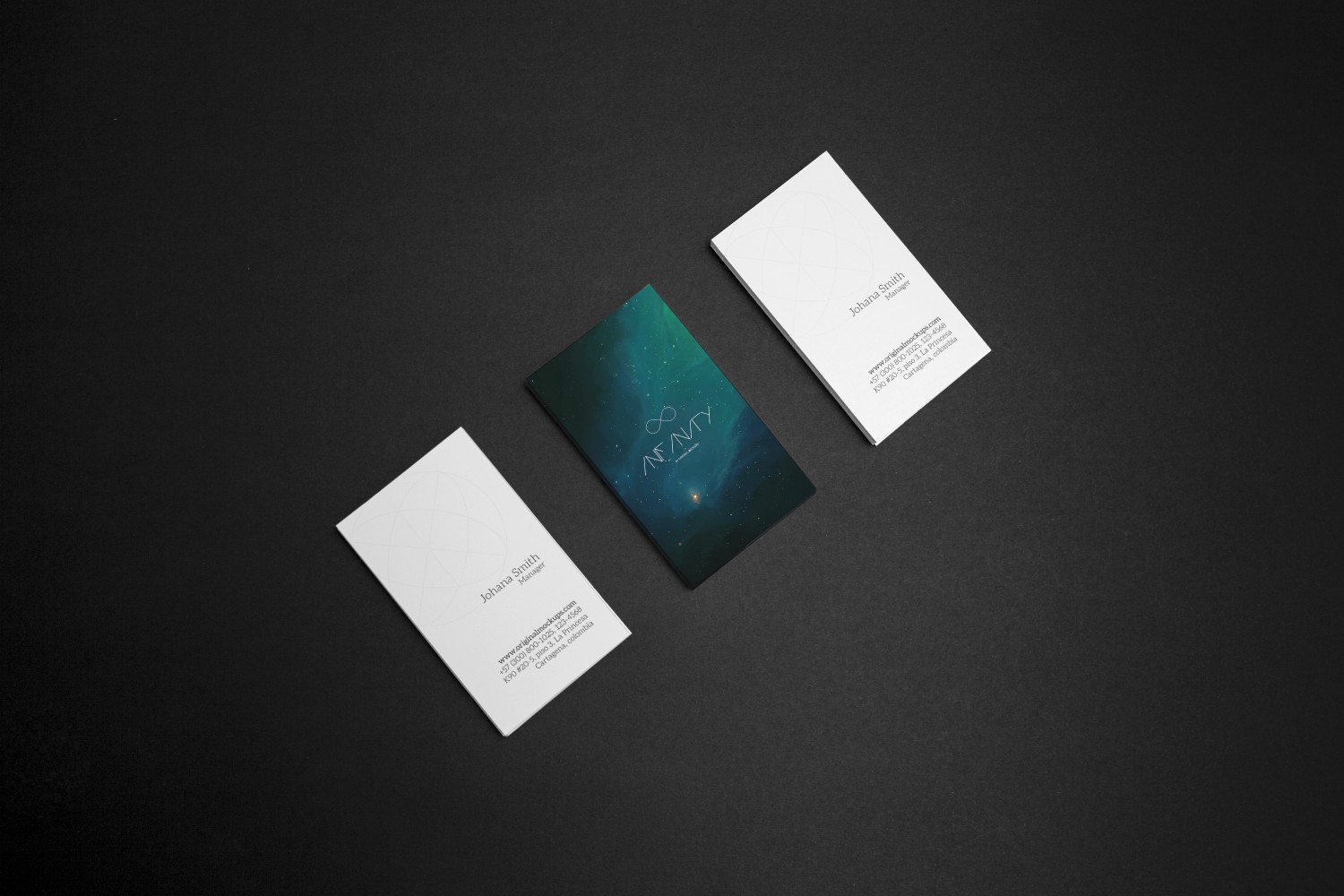 企业名片排版设计效果图样机6 Business Card Mockup 6