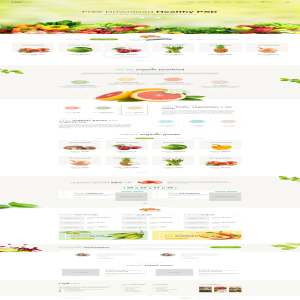 一个优雅的健康食品网站模板 Healthy Food Website Template
