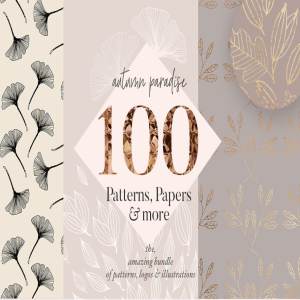 低调奢华风格花卉图案纹理 Rustic Floral Patterns & Graphics