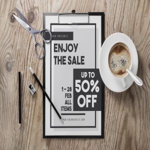 极简主义设计风格品牌促销广告海报模板 Big Sale Flyer