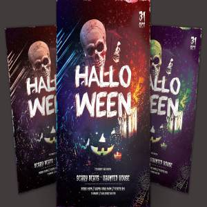 万圣节庆典活动传单模板 Halloween Flyer Template