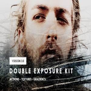双重曝光人物照片特效PS动作 Double Exposure Kit