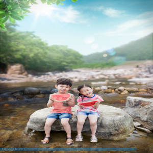 夏季暑假儿童夏令营活动宣传海报设计模板