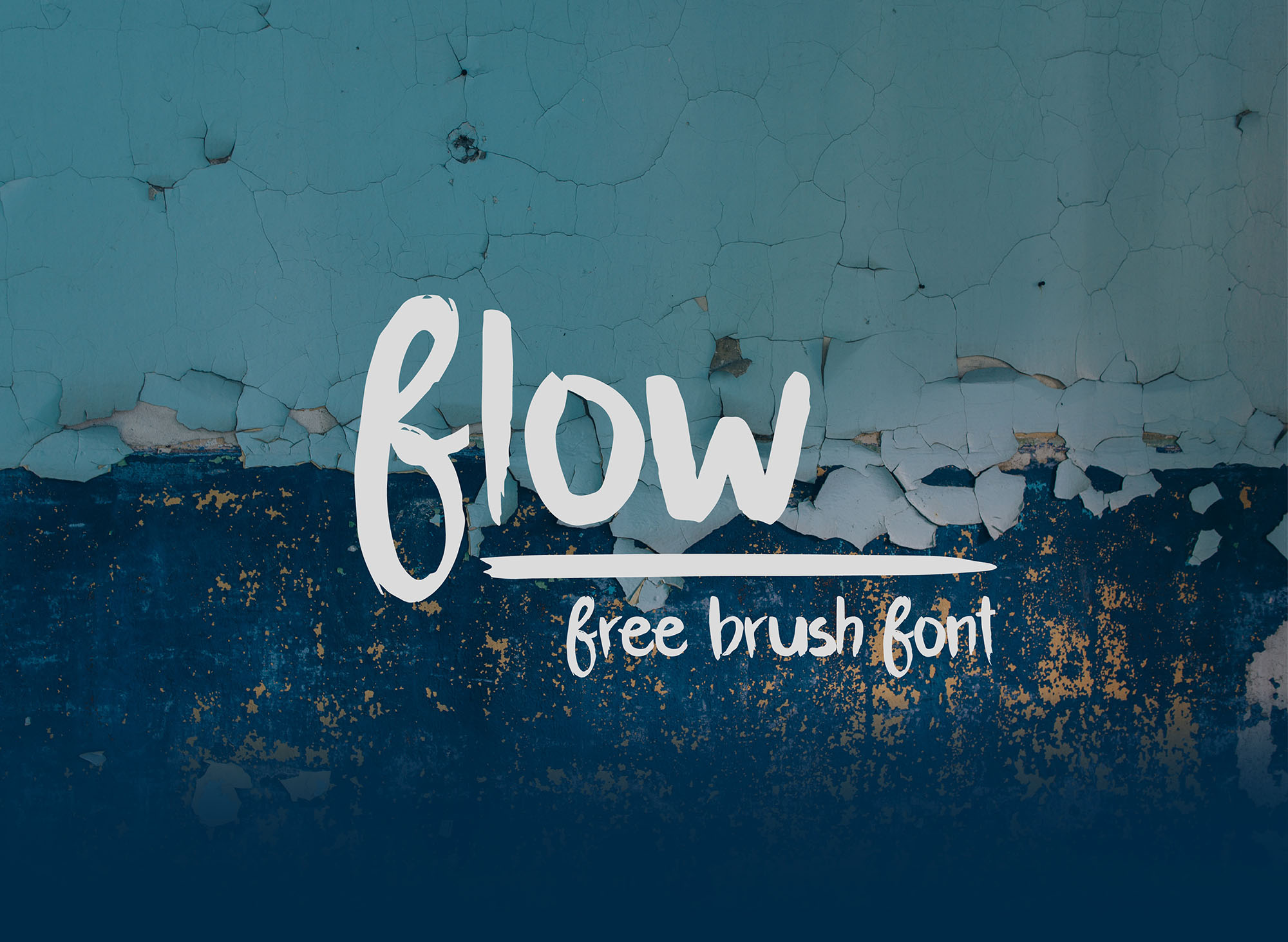 创意广告设计英文画笔手写字体 Flow Brush Font