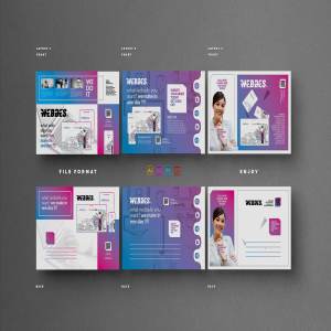 商务风格明信片设计模板 Business Postcard