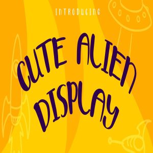 可爱手写风格无衬线英文字体 Cute Alien Display Font