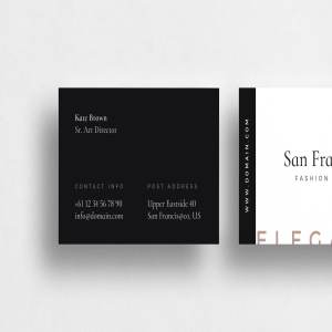 极简主义企业名片设计模板3 San Francisco Business Cards插图2
