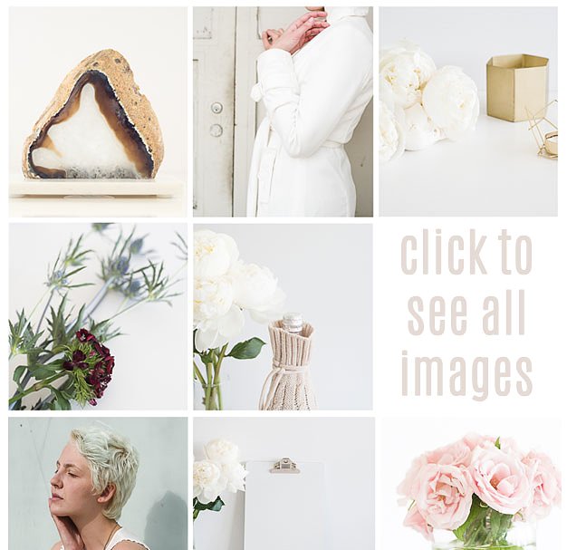小资文艺范静物特写镜头场景样机 Floral Stock Photo Bundle