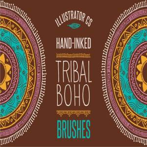 50款波希米亚部落几何图案AI笔刷 50 Boho – Tribal – Gypsy Ai Brushes