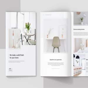 室内设计工作室作品展示画册设计模板 Architectural Studio Portfolio