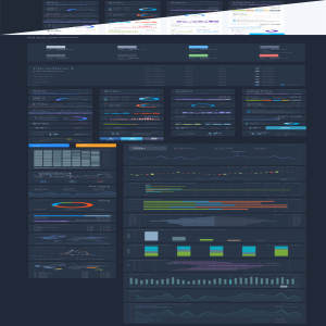 一流设计素材网下午茶：一波后台仪表盘数据展示超级UI套装下载[SKetch]