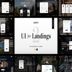 着陆页卡片式模板UI套件[Sketch&PS] Singleton 2 for Sketch & PS