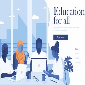 在线教育培训扁平化现代设计概念插画 Flat Modern design Illustration of Education