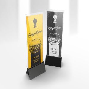 立式DL透明菜单/桌号样机模板 DL Menu Holder Table Tent Mockups