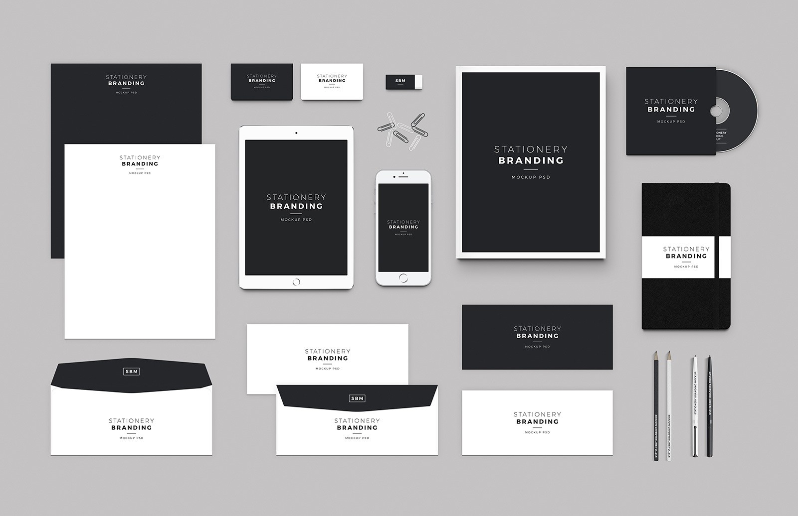 免费文具品牌样机 Free Stationery Branding Mockup Pack