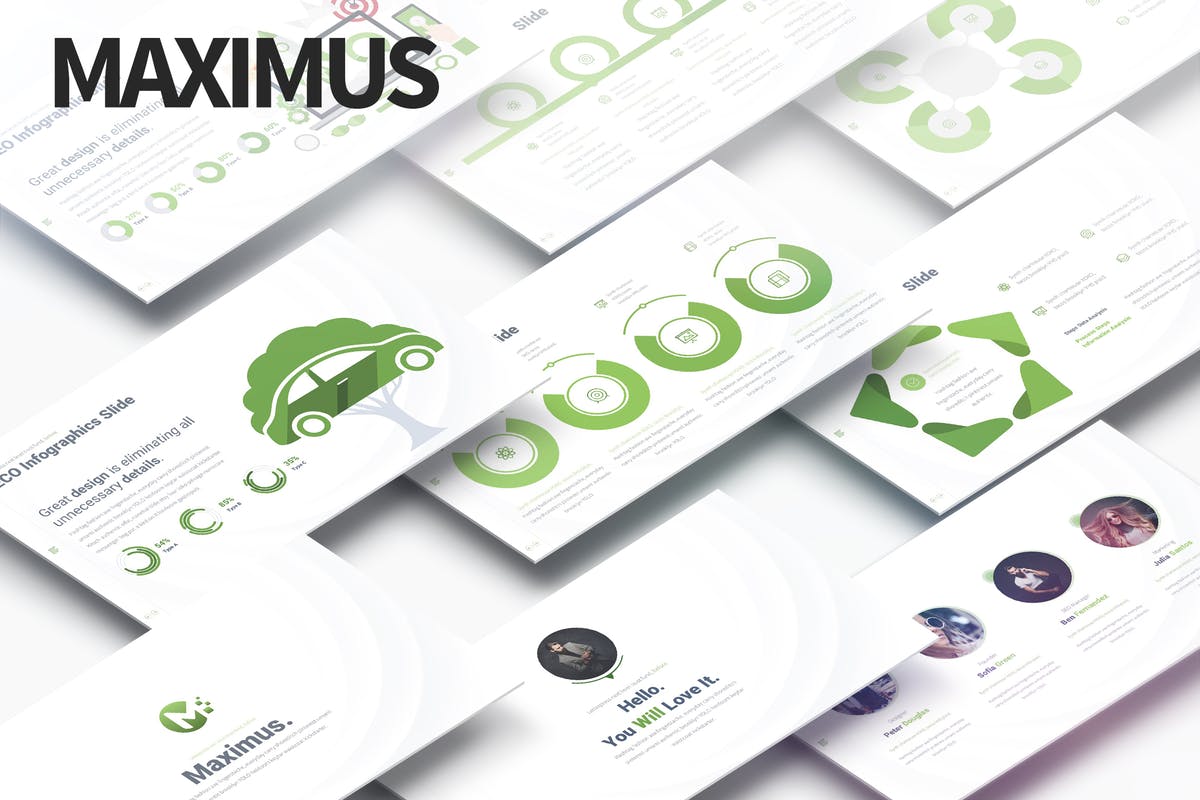 新能源企业/项目介绍PPT模板素材下载 MAXIMUS – Multipurpose PowerPoint Presentation