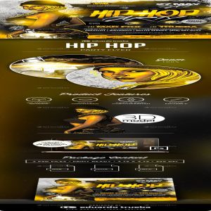 街头嘻哈派对传单模板