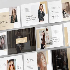 多用途时尚主题PPT幻灯片设计模板 NEVRIA – Multipurpose Powerpoint Template  V104