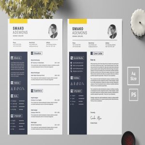 即拿即用个人实用职场简历&介绍信二合一模板 Resume Template 41