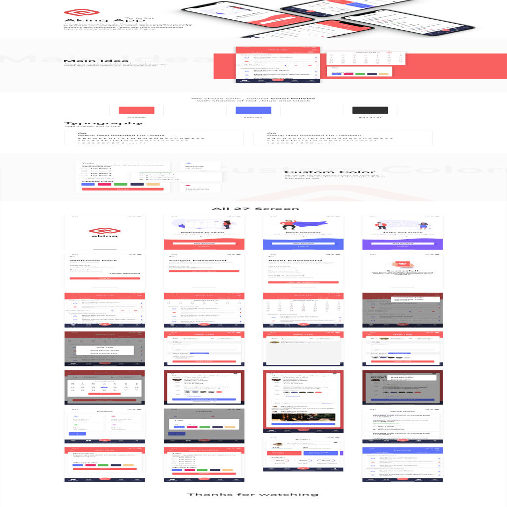 一流设计素材网下午茶：to Do List类的工作任务管理APP UI KITS [For Sketch]