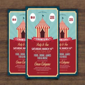 国际马戏团嘉年华活动海报模板 Carnival Flyer