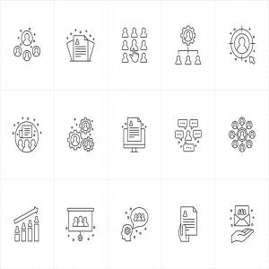 人力资源主题矢量图标素材 Human Resources Icons