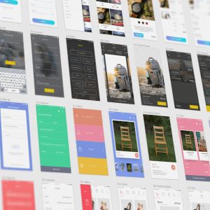 一套时髦的电商APP模板 Posh E-commerce UI Kit Sketch Freebie