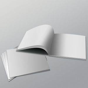 逼真横向规格宣传册企业画册样机 Realistic Landscape Brochure Mockups