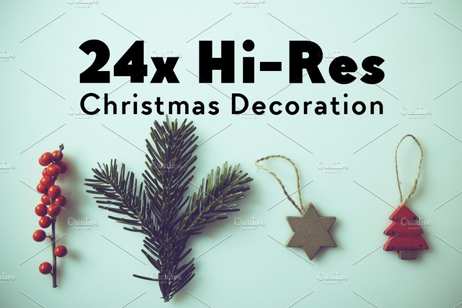 圣诞节主题静物特写高清照片素材 24x Hi-Res Christmas Images