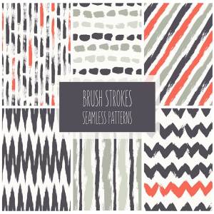 画笔笔刷图案无缝背景纹理v2 Brush Strokes Seamless Set 2