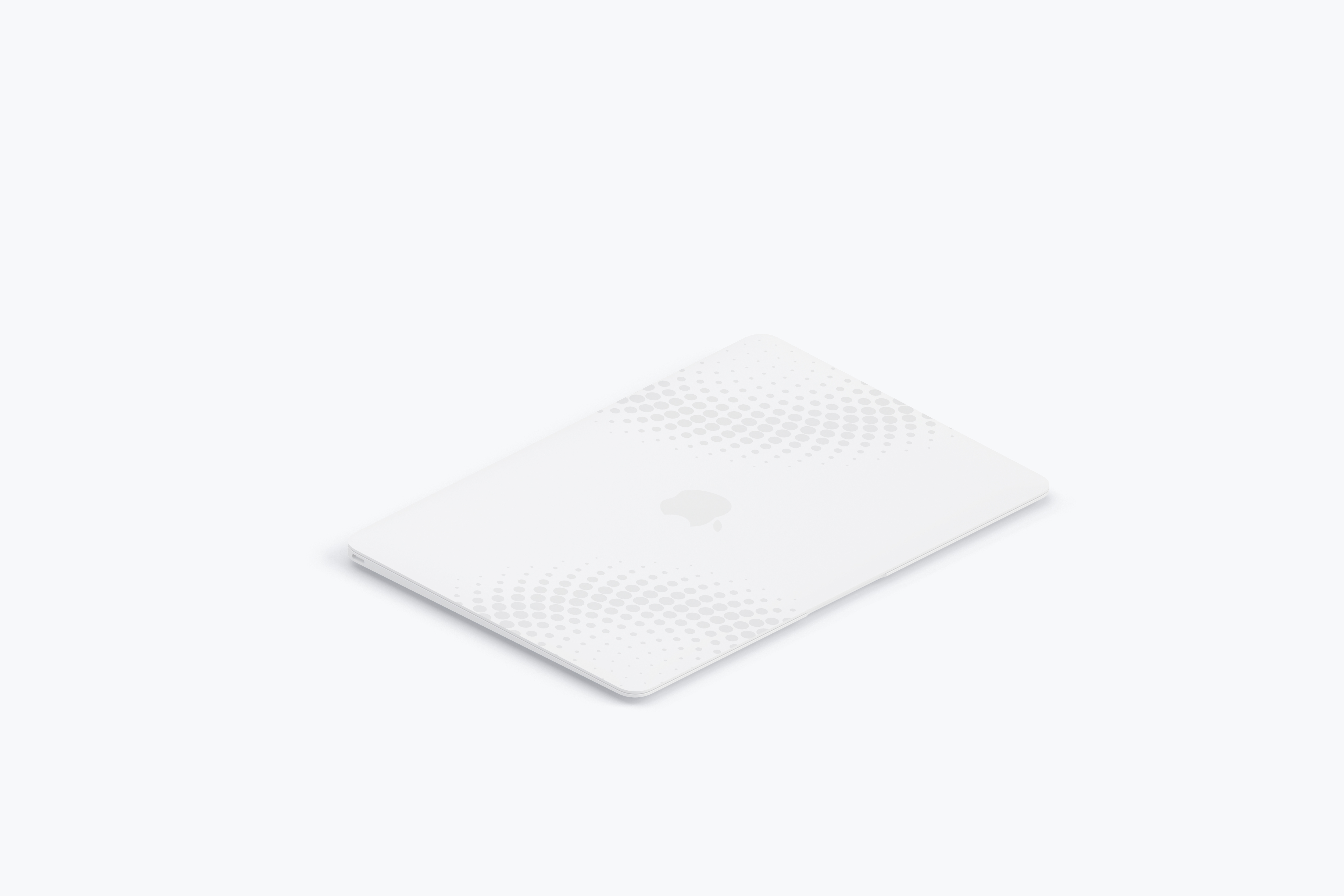 MacBook笔记本电脑右视图样机02 Clay MacBook Mockup, Isometric Right View 02