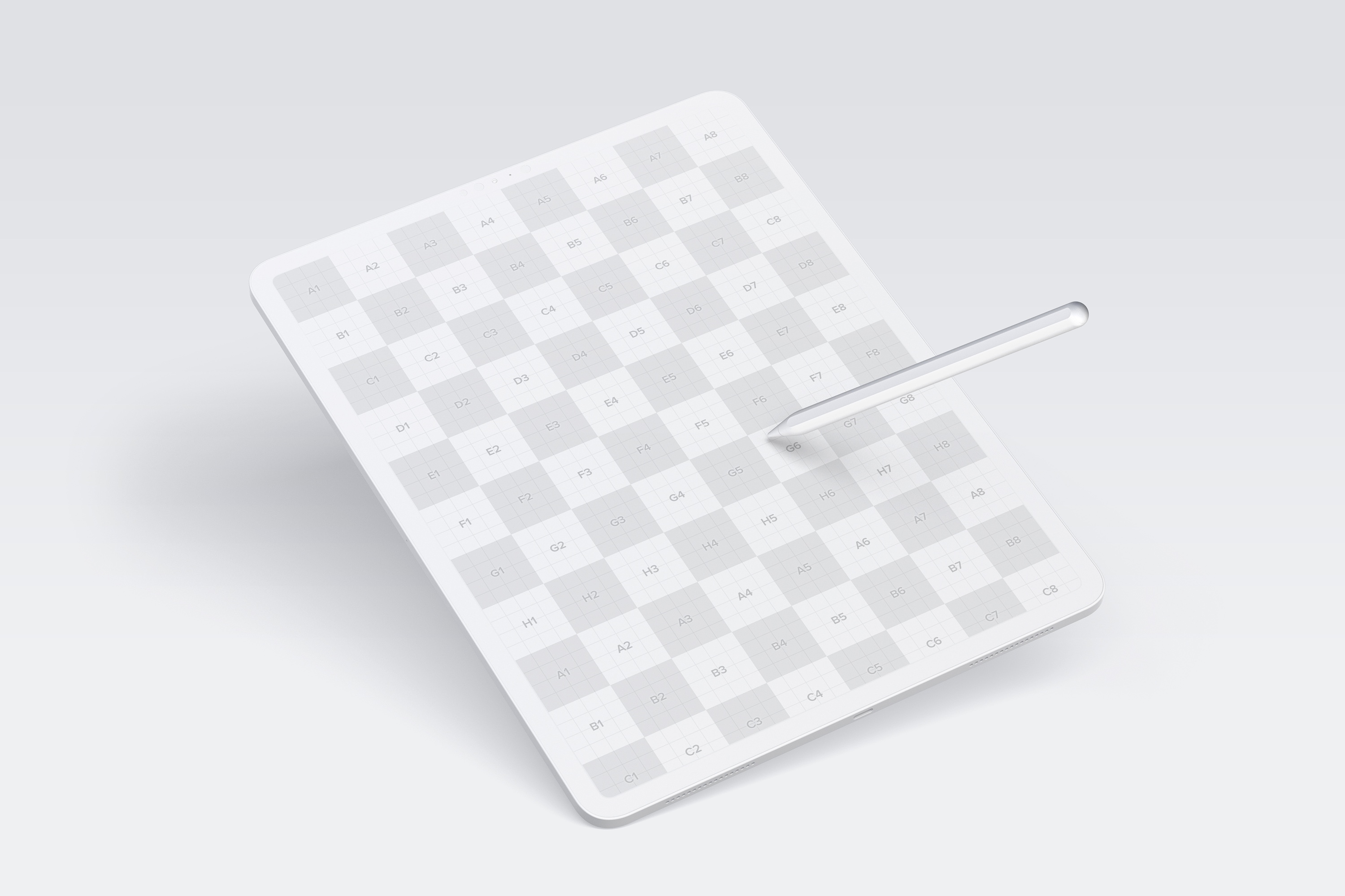 iPad Pro平板电脑Web页面设计效果图样机 Clay iPad Pro 12,9” Mockup