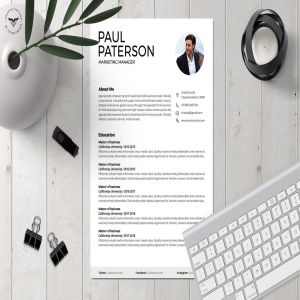 市场营销经理应聘简历模板下载 Corporate CV Template