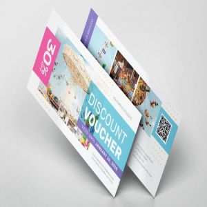 嘉年华乐园门票/礼品券/优惠券设计AI&PSD模板素材 Carnival Park AI and PSD Gift Voucher