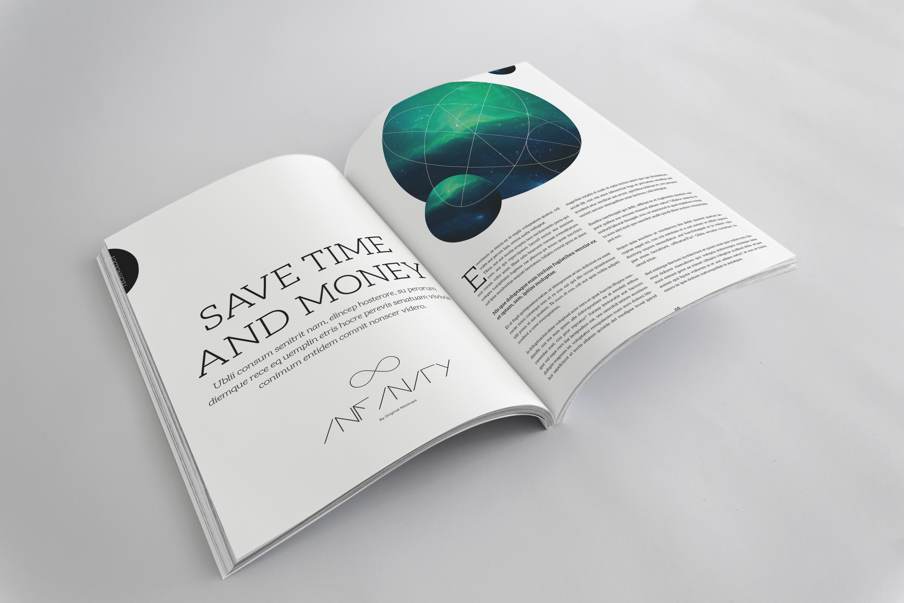 A4尺寸大小精品杂志封面设计效果图样机 A4 Magazine Mockup for Spread Page