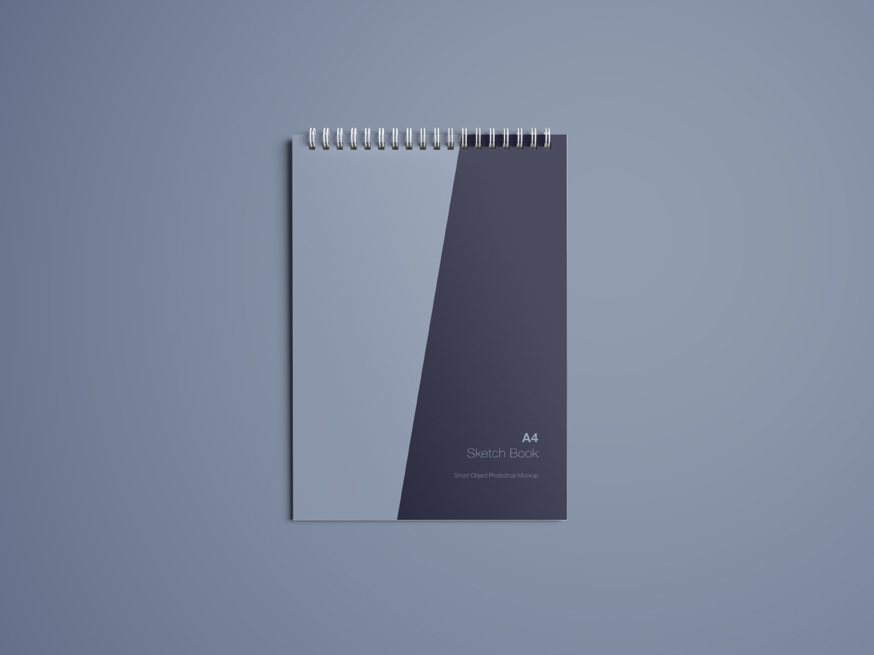 A4标准尺寸活页记事本封面设计样机 A4 Sketch Book Mockup